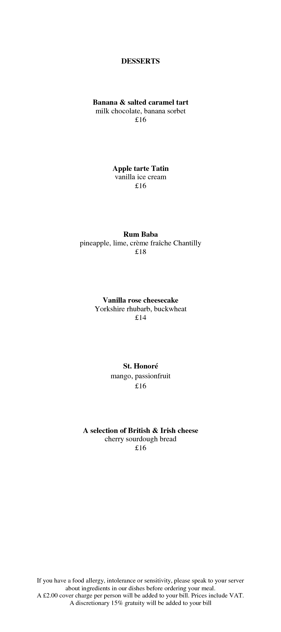 Menus Savoy Grill Gordon Ramsay Restaurants