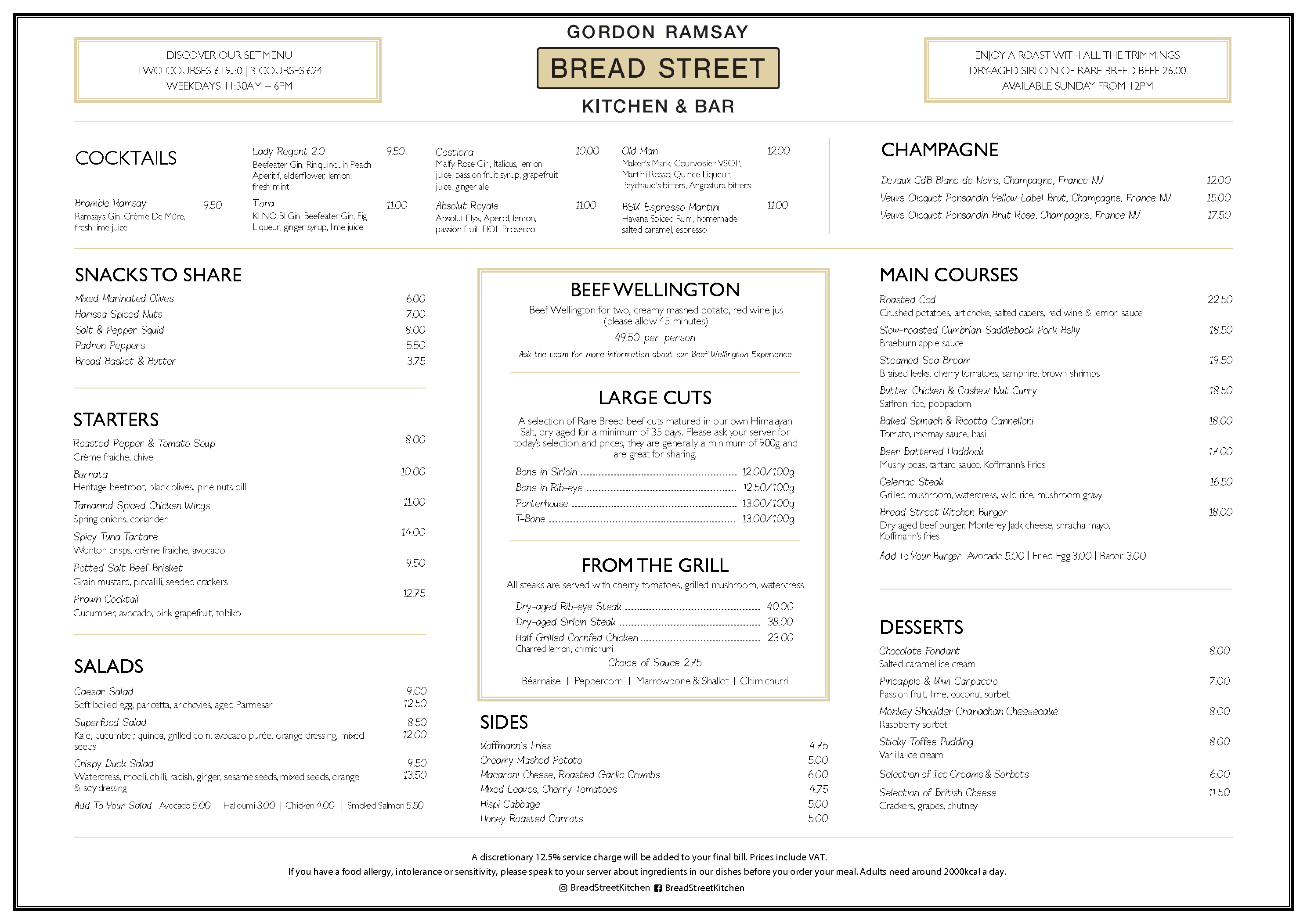 Bread Street Kitchen Christmas 2024 Menu Sadie Clarice