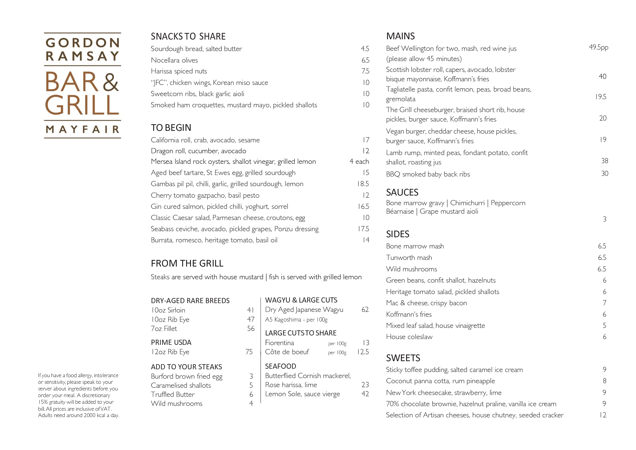View our Menus Gordon Ramsay Bar & Grill Gordon Ramsay Restaurants