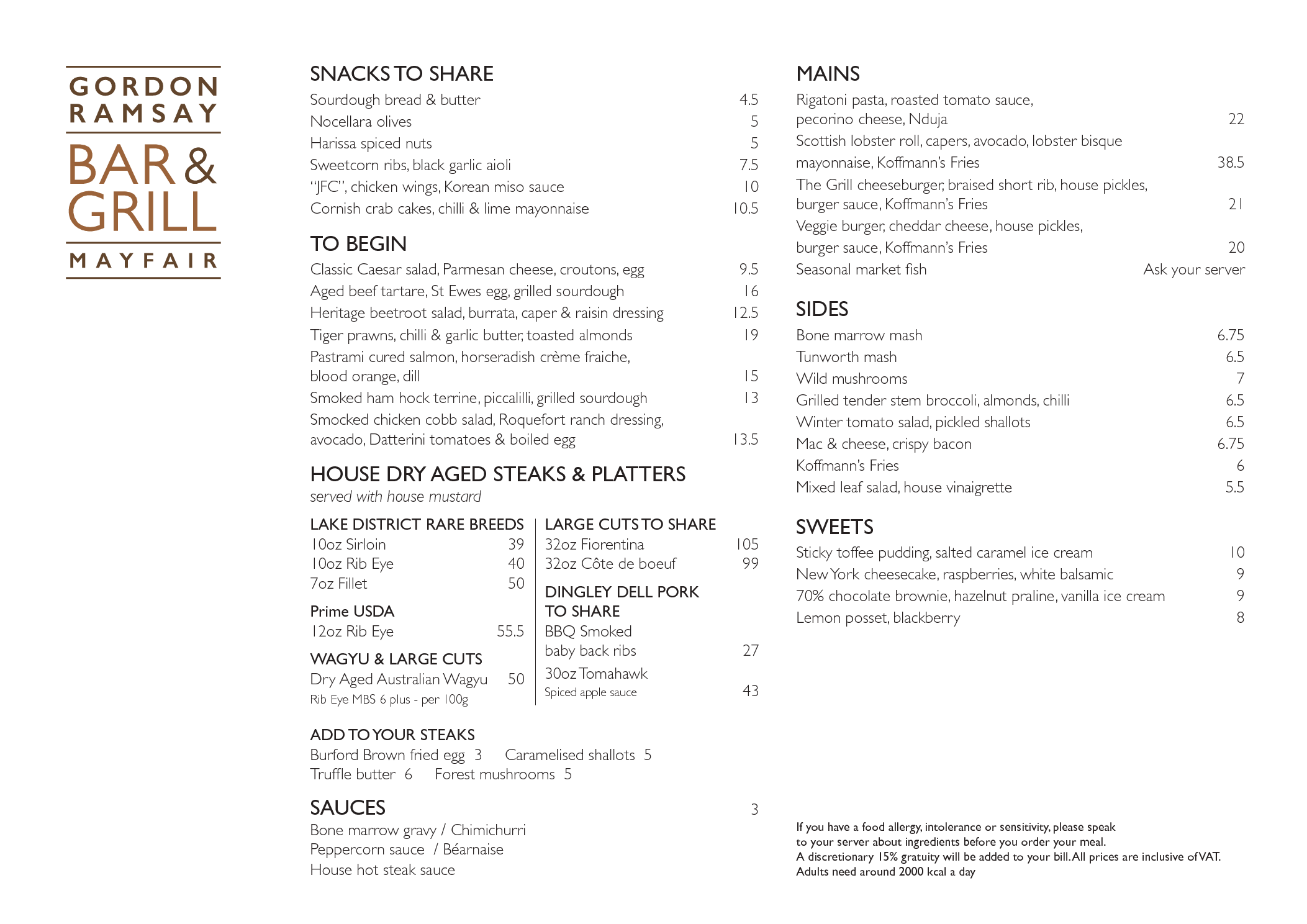 View our Menus Gordon Ramsay Bar & Grill Gordon Ramsay Restaurants
