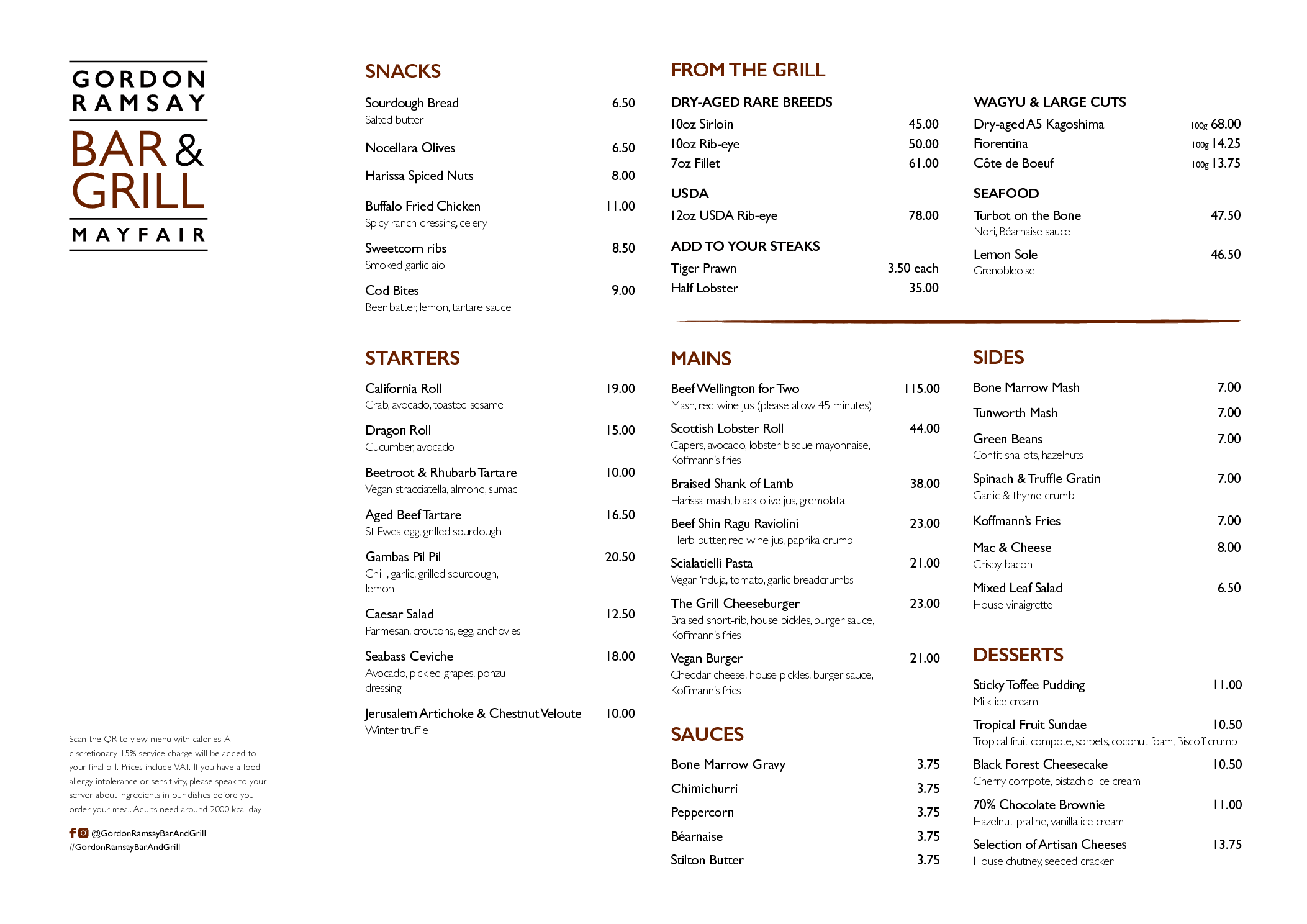 View our Menus Gordon Ramsay Bar & Grill Gordon Ramsay Restaurants