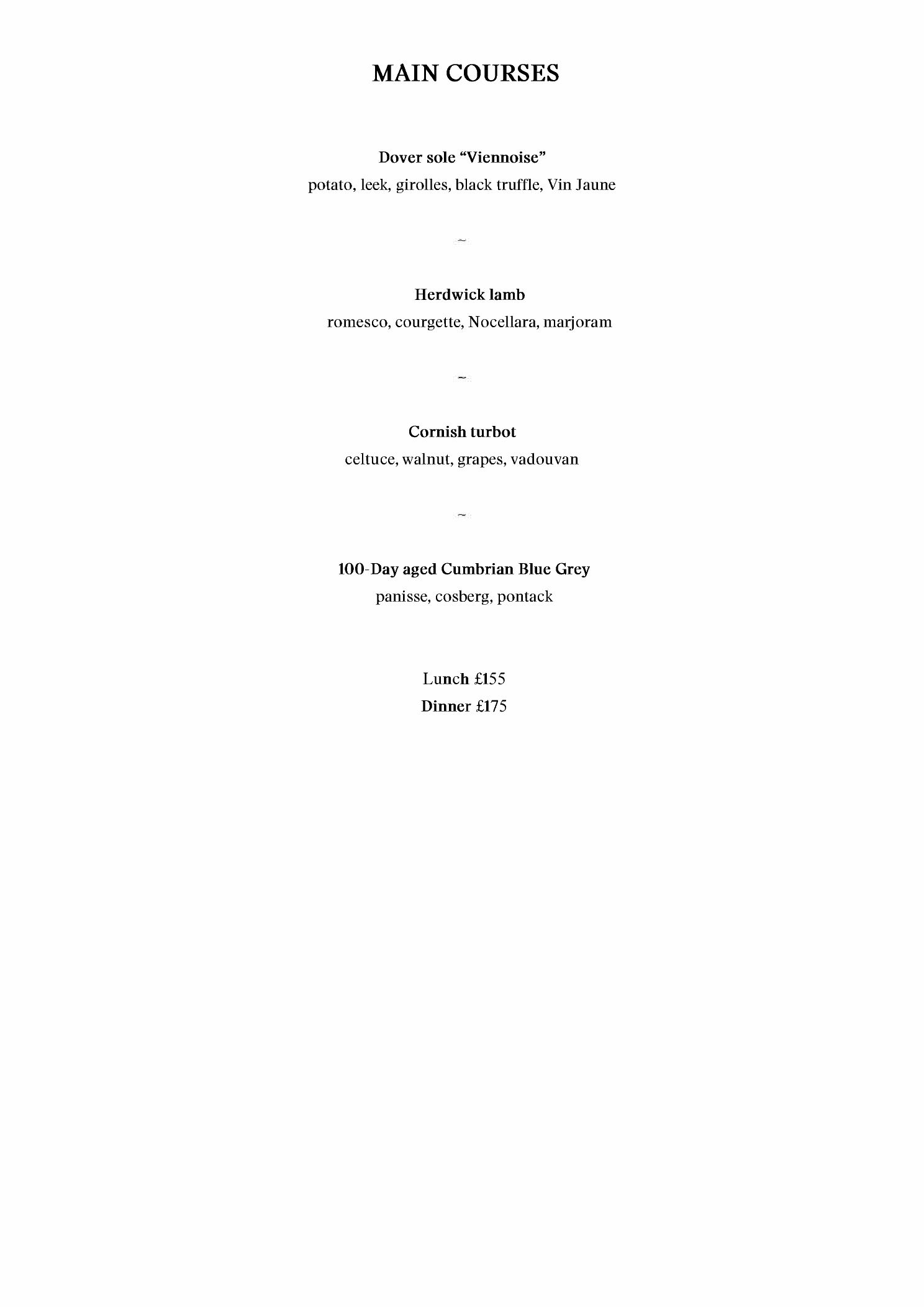 Menus | Restaurant Gordon Ramsay