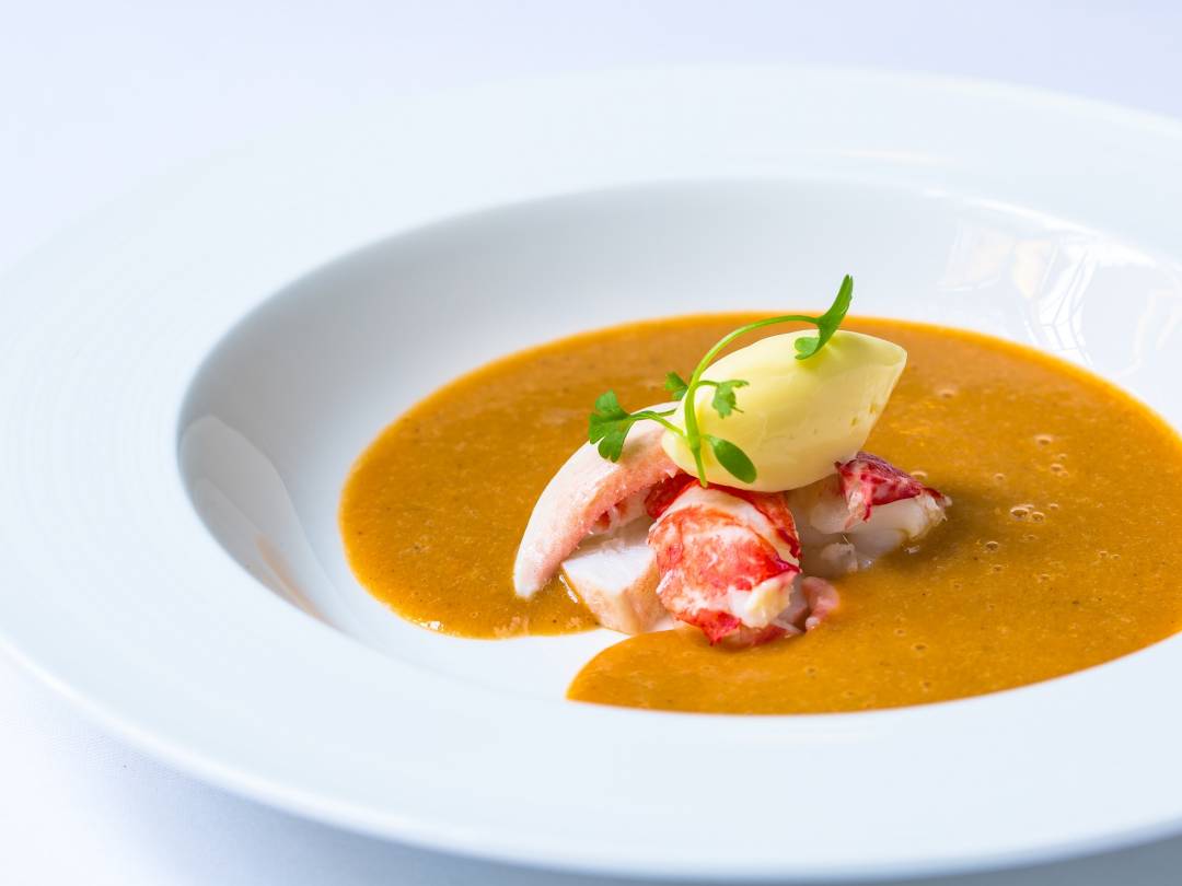 Lobster and Cornish crab bisque with brandy butter 3 web