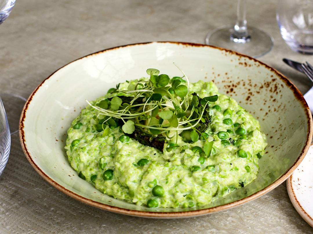 pea mint risotto york and albany recipe