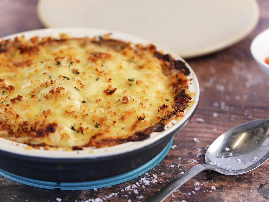 Christmas Cauliflower cheese landscape