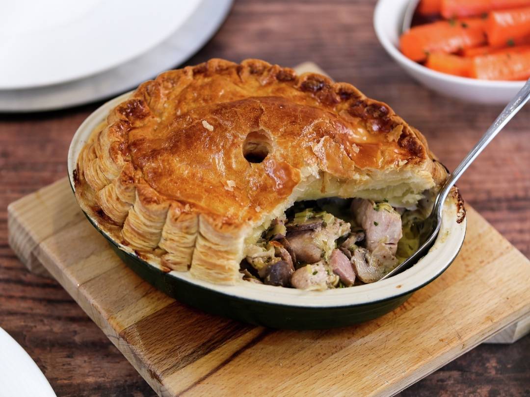 Christmas Turkey and ham pie landscape