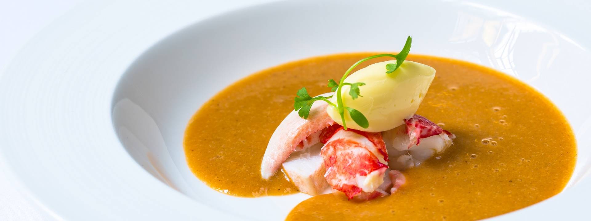 Lobster and Cornish crab bisque with brandy butter 3 web