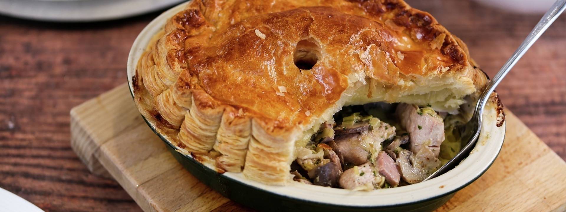 Christmas Turkey and ham pie landscape