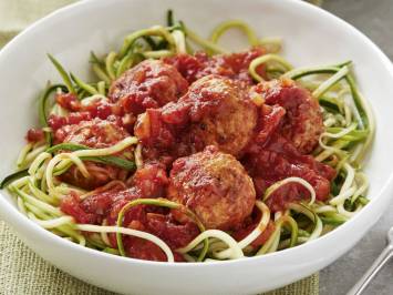 Courgetti Spaghetti With Meatballs