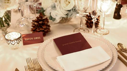 Savoy Weddings place setting
