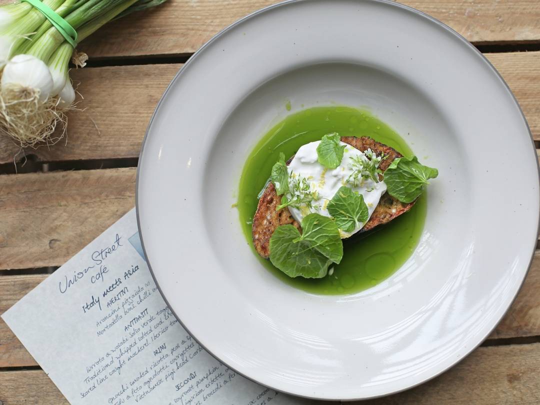 Burrata, Wasabi Salsa Verde And Taggish Olives » Gordon Ramsay Restaurants