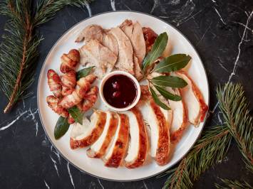 Christmas Turkey platter landscape