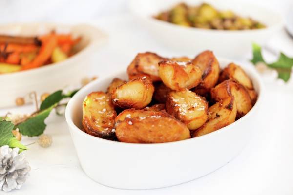 Christmas Roast potatoes and veg landscape